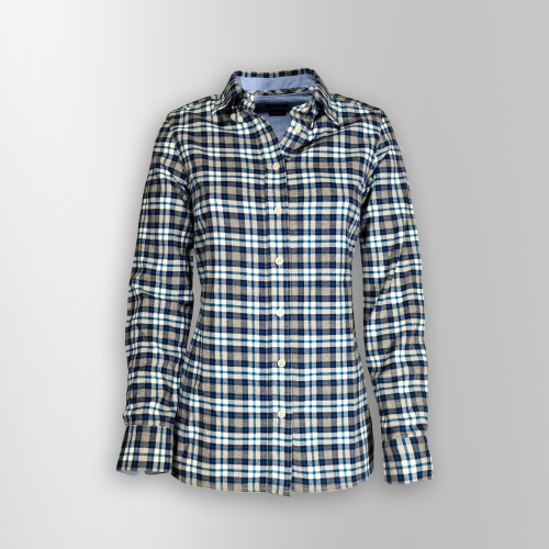 Camicia in flanella di cotone da donna
