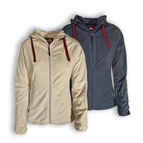 Felpa con cappuccio da donna in pile leggero 