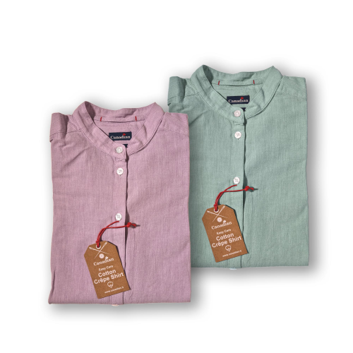 Camicia in crepe di cotone da donna
