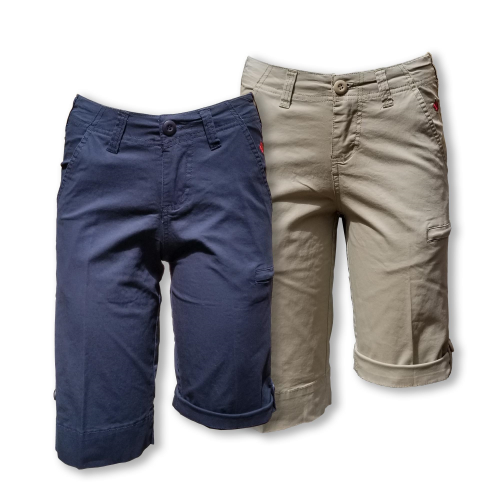 Bermuda da donna in cotone elasticizzato
