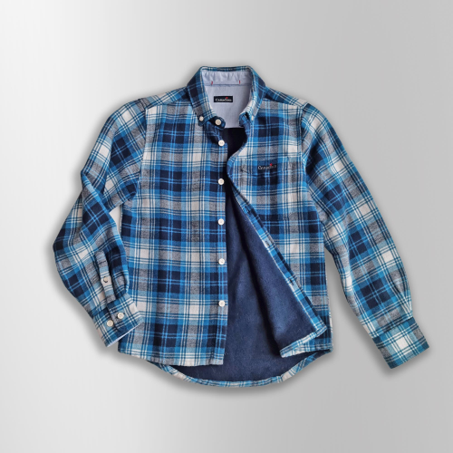 Camicia di flanella foderata da bambino