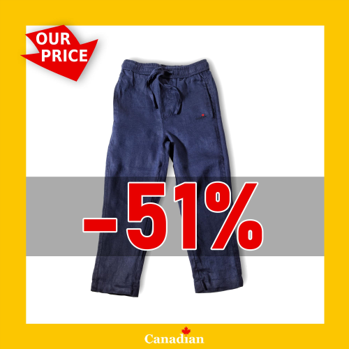Pantaloni tipo tuta da bambino in lino